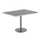 Holland Bar Stool Co 36" Tall OD214 Stainless Steel Table Base 22" Diameter 30"x48" Greystone Top OD214-2236SSOD3048GryStn - alternate 1